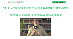 Desktop Screenshot of defeatourdebt.com